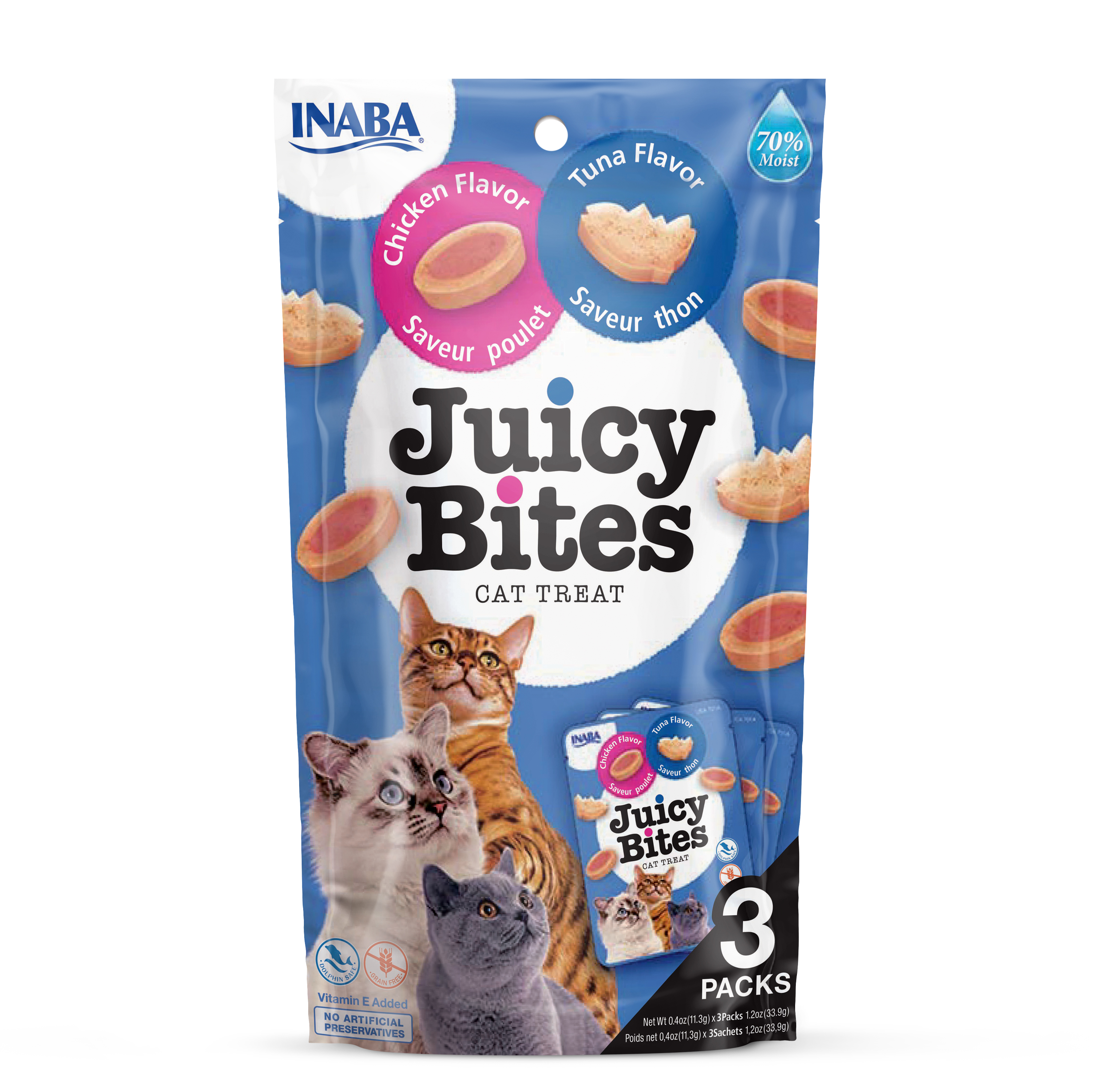 Inaba Cat Juicy Bites - tonhal, csirke