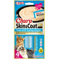 Inaba Cat Ciao Churu Skin & Coat krémes macskaeledel - tonhal, fésűkagyló