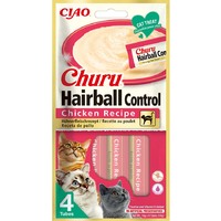 Inaba Cat Ciao Churu Hairball krémes macskaeledel - csirke
